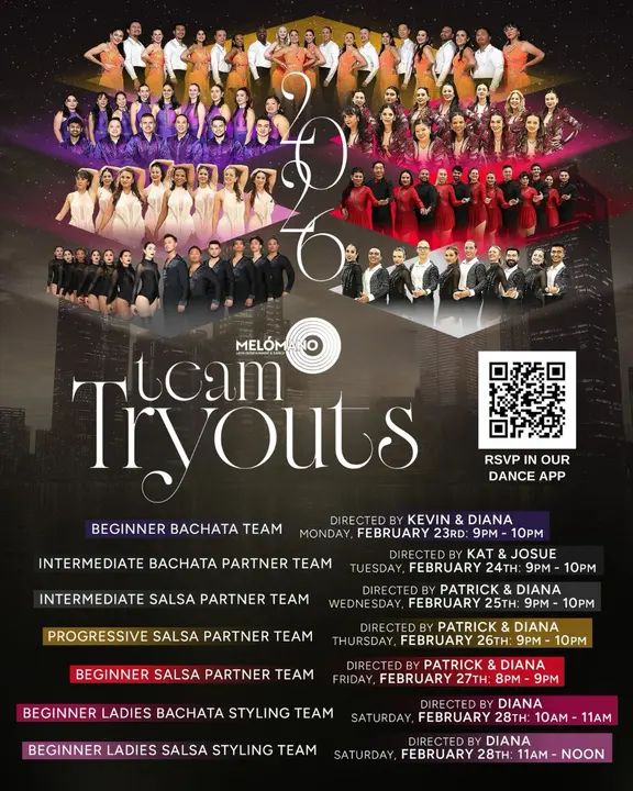 Can you feel the energy?!🤩🚨 We’re ONE WEEK away from Performance Team Auditions!🥳🥳 Join the Melómano fam, level up your dancing, and be part of our dance family!✨ FREE to