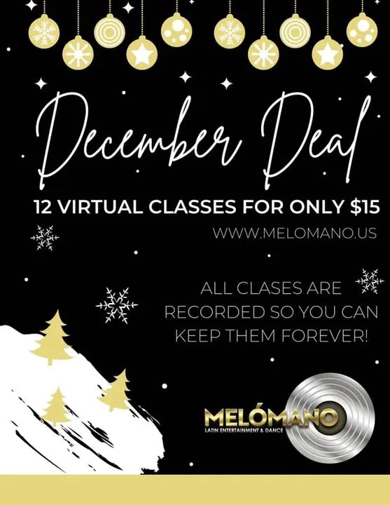🚨 Black Friday Deal / Cyber Monday SALE 🚨 We are ending the year with a bang! Sign up for our December Deal package and you will receive access to 12 virtual dance classes