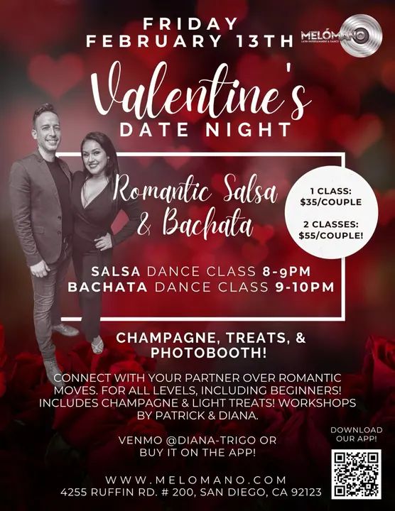 ♥️Ignite the Romance: Valentine’s Couples Salsa & Bachata Dance Classes is going down this FRIDAY, 2/13! ♥️ Looking for the perfect way to connect and have fun with your spec