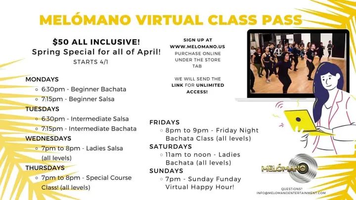 ‼️ All information has been sent via e-mail for the April Virtual Class pass 🤗🤗 Please check your junk box in case it got stuck in there. If you didn’t receive it, please s