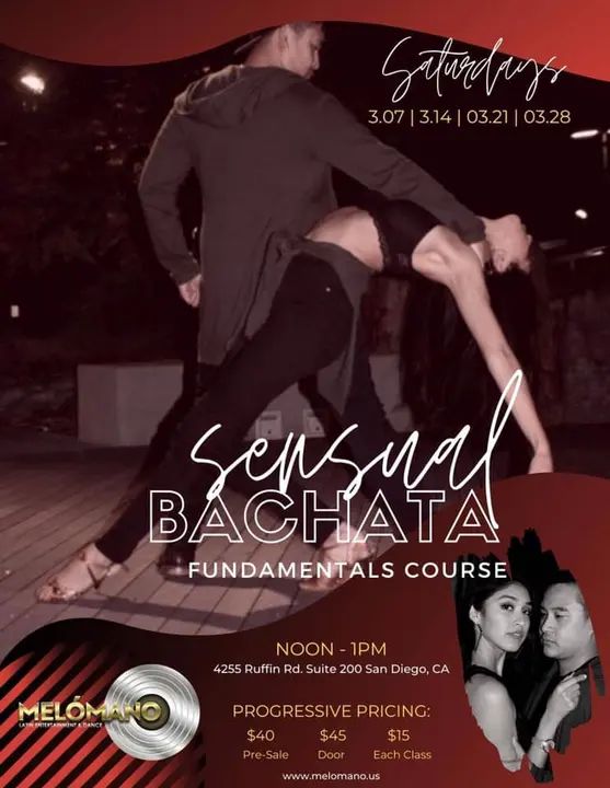 About one hour away from kicking off our Bachata Sensual course 🔥 We start at Noon to 1pm. Please arrive early to sign in 💃🏽 $45 for 4 weeks or $15 drop in rate Please br
