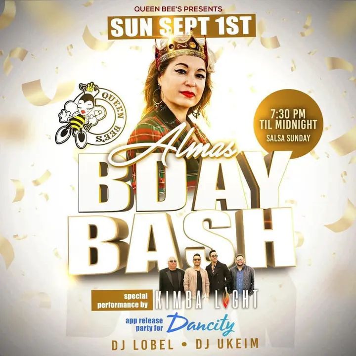 Tonight we will be at Queen Bee 👸🏽🐝💃🏽❤️ Perfoming And social dancing 💃🏽🔥 Come out and celebrate Alma’s Birthday 🎂 🎉 See you there! #MelomanoEnt #QueenBee