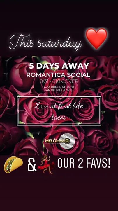 Who doesn’t love Tacos?! 🌮❤️ Check us out this Saturday for some awesome dancing and tacos!! Invite your friends to join the fun!⤵️ https://www.facebook.com/events/8347140