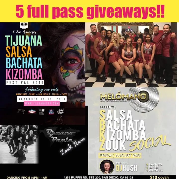 We're giving it all to you! Tonight FRIDAY August 2nd!! The first ever Melómano Salsa, Bachata, Kizomba, Zouk Social! Let's all unite under one roof! We're getting straight to