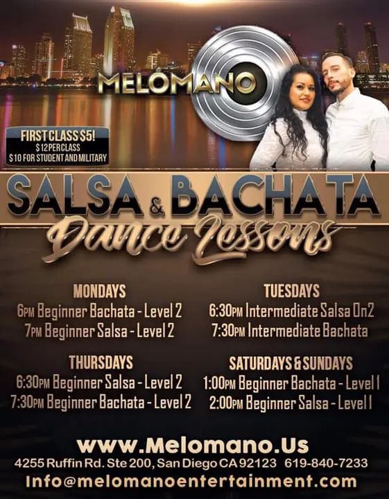 July is full of Fun at Melómano 🎉 Here’s all of our dancing on top of our NEW weekly group Salsa & Bachata classes! www.melomano.us 💃🏽 Saturday, July 6th @9pm Salsa & Bac