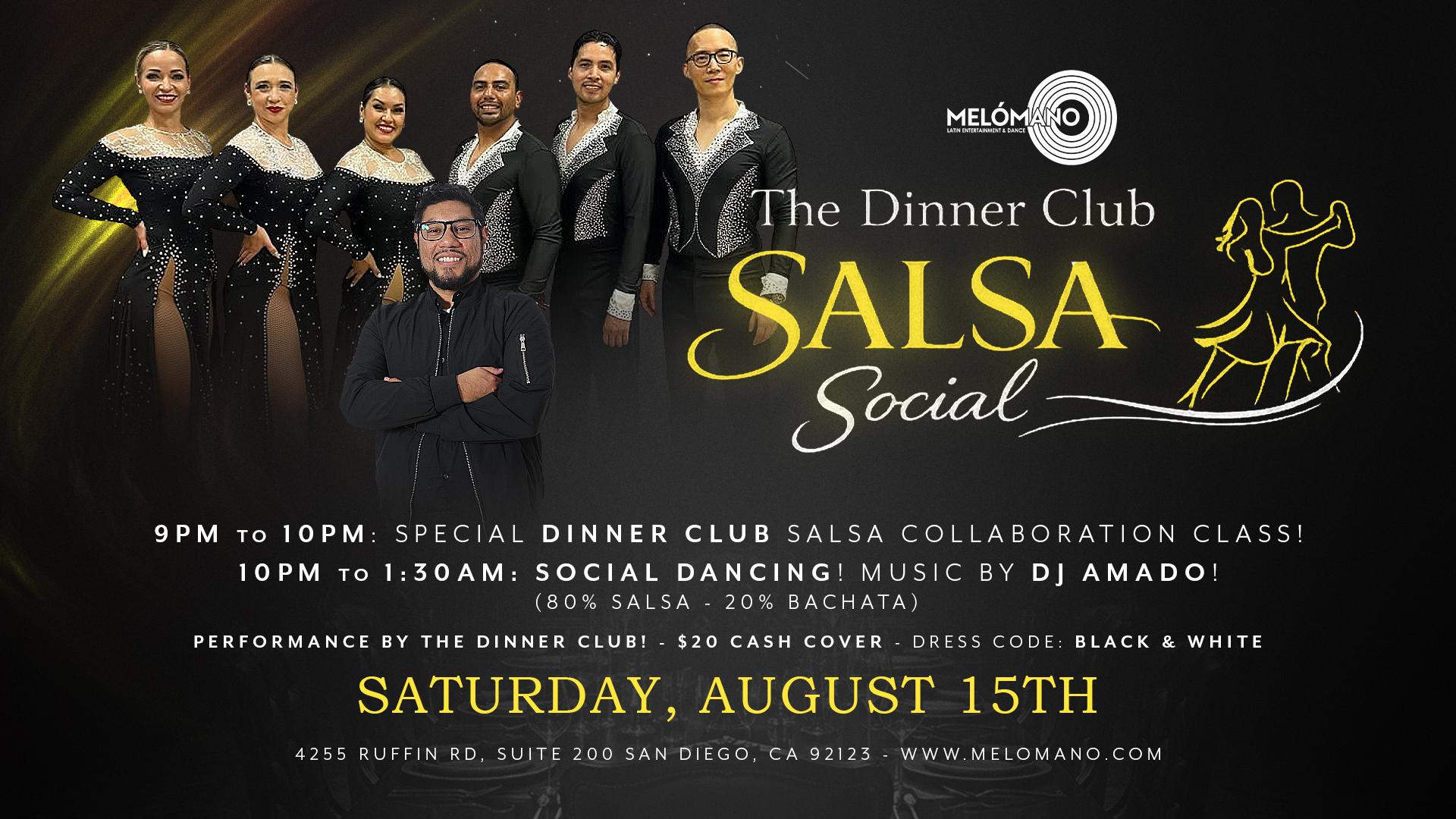 The Dinner Club Salsa Social by Melómano! 8/15 event