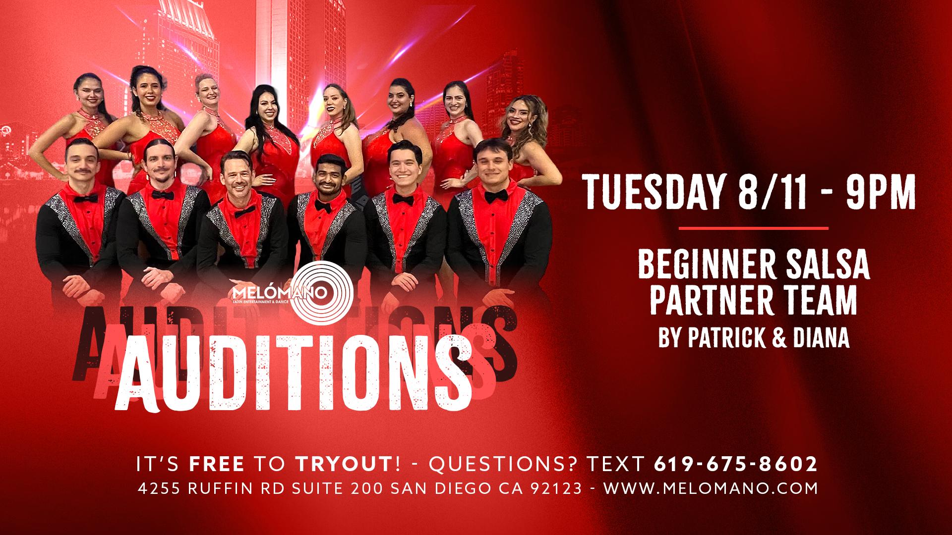 FREE Melómano Beginner Salsa Partner Team Tryout! 8/11 event