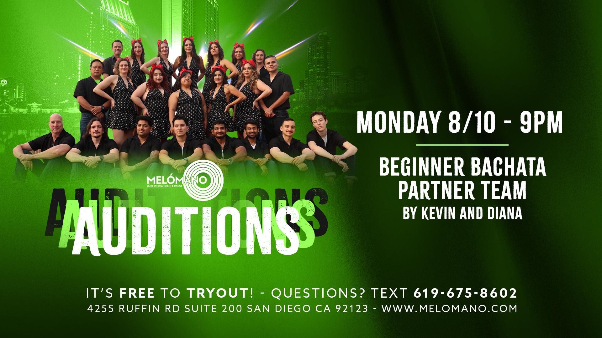 FREE Melómano Beginner Bachata Partner Team Tryout! 8/10 event