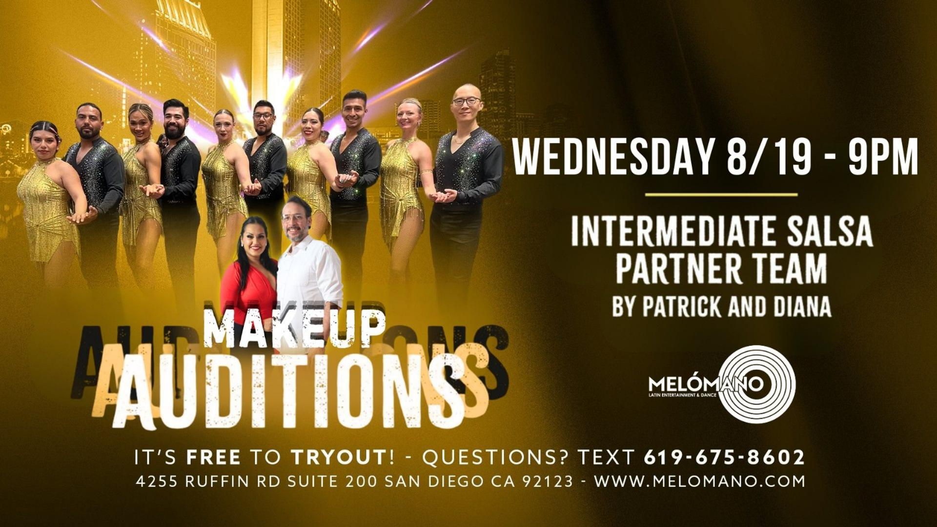 FREE Melómano Intermediate Salsa Partner Team Tryout! 8/19 (MAKEUP) event
