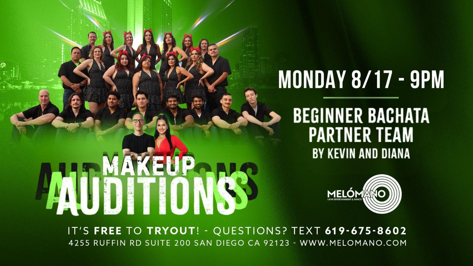 FREE Melómano Beginner Bachata Partner Team Tryout! 8/17 (MAKEUP) event
