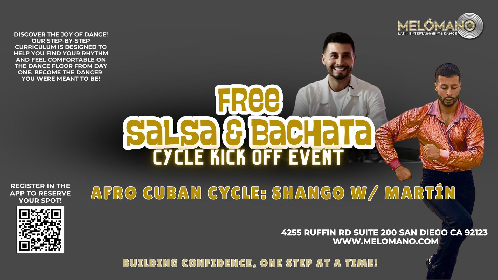 FREE Melómano Afro Cuban Cycle Kick Off! 9/13 event