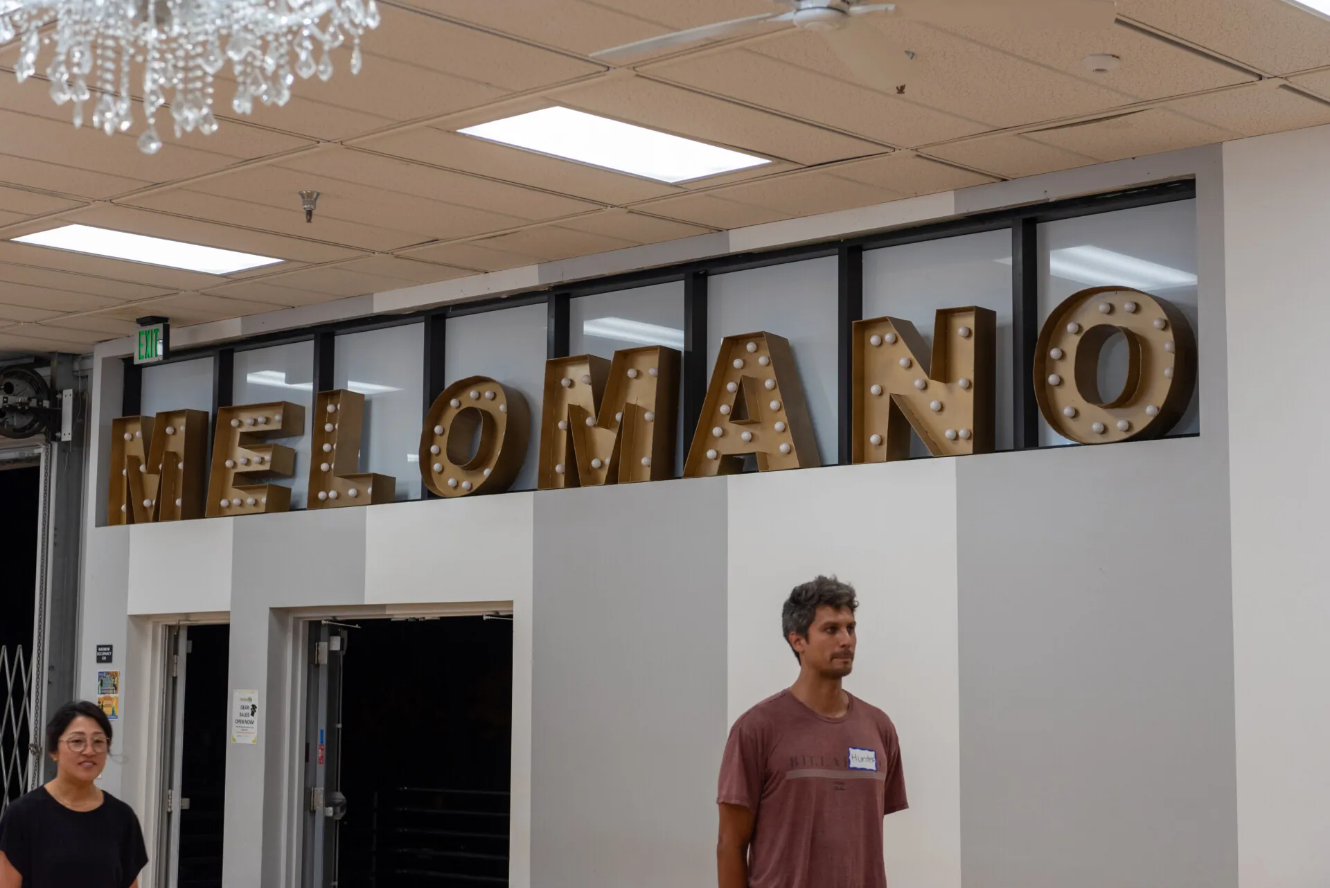 The Melómano studio with its gold marquee letters
